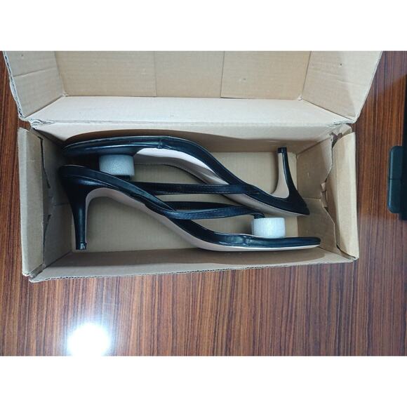 Coutgo Heeled Sandal Strappy Round Toe Flip Flops Fashion Thong Stiletto Size9.5 - Picture 5 of 9